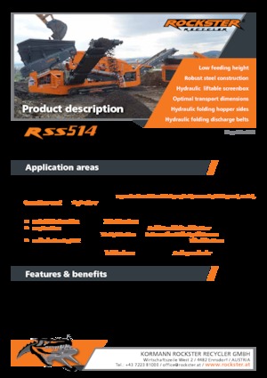 Мобилни скрининг инсталации (заводи) Rockster RSS514