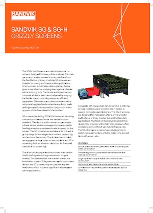 Мобилни скрининг инсталации (заводи) Sandvik SG1841