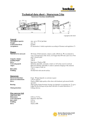Мобилни скрининг инсталации (заводи) Backers 2-ha