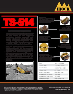 Мобилни скрининг инсталации (заводи) IROCK  TS-514