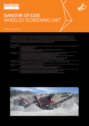 Мобилни скрининг инсталации (заводи) Sandvik UF320E
