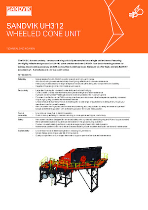 Мобилни скрининг инсталации (заводи) Sandvik UH312