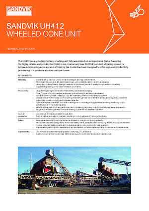 Мобилни скрининг инсталации (заводи) Sandvik UH412