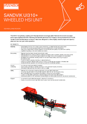 Мобилни скрининг инсталации (заводи) Sandvik UI310+ HSI