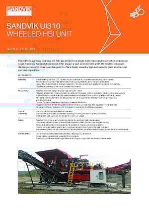 Мобилни скрининг инсталации (заводи) Sandvik UI310 HSI
