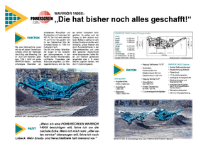 Мобилни скрининг инсталации (заводи) Powerscreen Warrior 1400 X