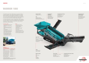 Мобилни скрининг инсталации (заводи) Powerscreen Warrior 1800