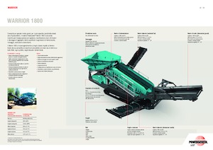 Мобилни скрининг инсталации (заводи) Powerscreen Warrior 1800