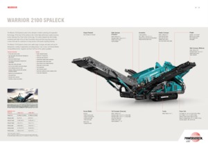 Мобилни скрининг инсталации (заводи) Powerscreen Warrior 2100 Spaleck