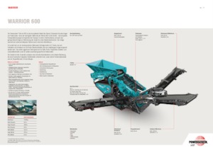 Мобилни скрининг инсталации (заводи) Powerscreen Warrior 600