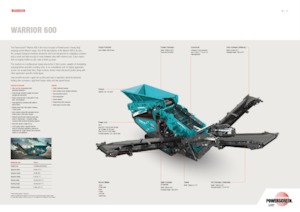Мобилни скрининг инсталации (заводи) Powerscreen Warrior 600