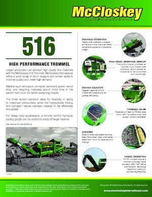 Мобилни пресевни инсталации (заводи) с барабан McCloskey 616