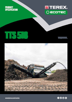 Мобилни пресевни инсталации (заводи) с барабан Terex Ecotec TTS 518
