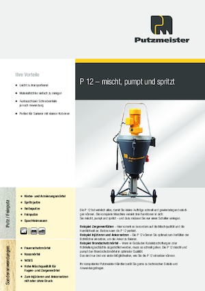 Смесителни помпи за хоросан Putzmeister P 12 