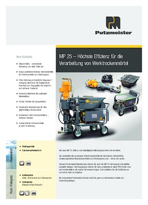 Смесителни помпи за хоросан Putzmeister MP 25 