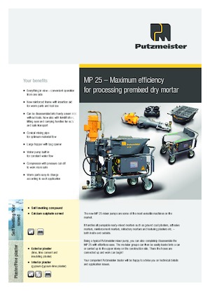 Смесителни помпи за хоросан Putzmeister MP 25 