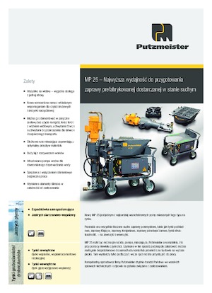Смесителни помпи за хоросан Putzmeister MP 25 