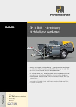 Винтови конвейерни помпи Putzmeister SP 11 TMR