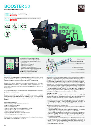 Машини за разпръскване и транспортиране на хоросан Imer Booster 50R