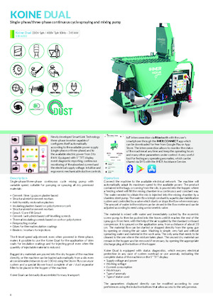 Машини за разпръскване и транспортиране на хоросан Imer Koine Dual
