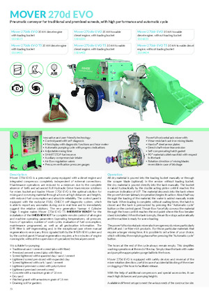 Машини за разпръскване и транспортиране на хоросан Imer Mover 270db Evo