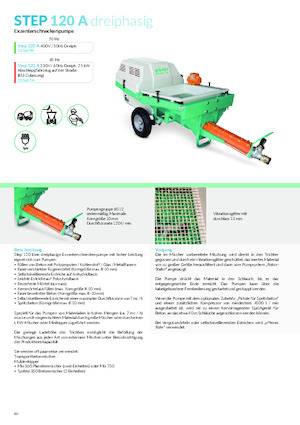 Машини за разпръскване и транспортиране на хоросан Imer Step 120 A 400V