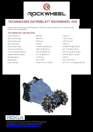 Монтируеми фрезови глави (хидр.) Rockwheel by ROCK.ZONE G 55