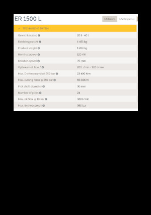 Монтируеми фрезови глави (хидр.) Epiroc ER 1500L