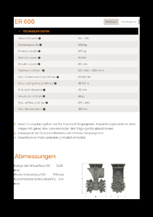 Монтируеми фрезови глави (хидр.) Erkat ER 600