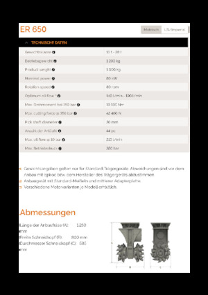 Монтируеми фрезови глави (хидр.) Erkat ER 650