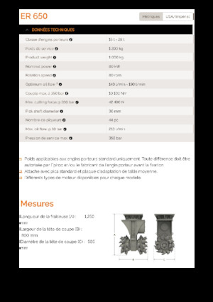 Монтируеми фрезови глави (хидр.) Erkat ER 650