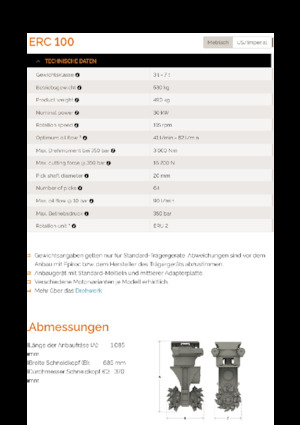 Монтируеми фрезови глави (хидр.) Erkat ERC 100