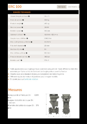 Монтируеми фрезови глави (хидр.) Erkat ERC 100