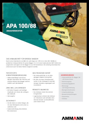 Монтируеми повърхностни вибратори Ammann APA 10088
