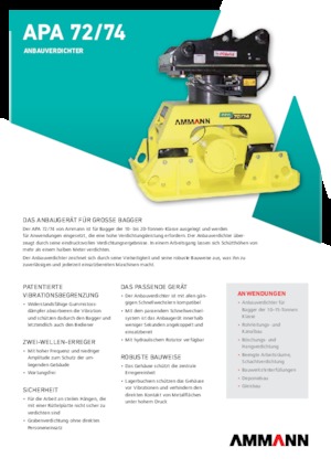 Монтируеми повърхностни вибратори Ammann APA 7274