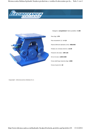 Монтируеми повърхностни вибратори Idromeccanica C 180