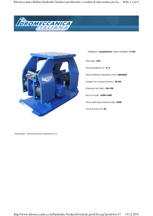 Монтируеми повърхностни вибратори Idromeccanica C 420