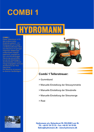 Монтирани разпределителни (разпръскващи) възли Hydromann Combi 1
