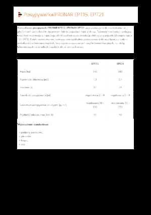 Монтирани разпределителни (разпръскващи) възли Pronar EPT 21