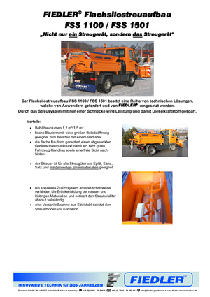 Монтирани разпределителни (разпръскващи) възли Fiedler FSS 1100