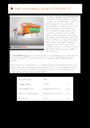 Монтирани разпределителни (разпръскващи) възли Pronar SPT 70 