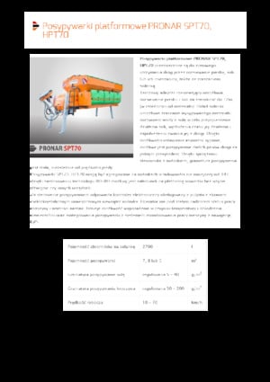 Монтирани разпределителни (разпръскващи) възли Pronar SPT 70 