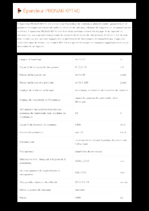 Монтирани разпределителни (разпръскващи) възли Pronar KPT 40 