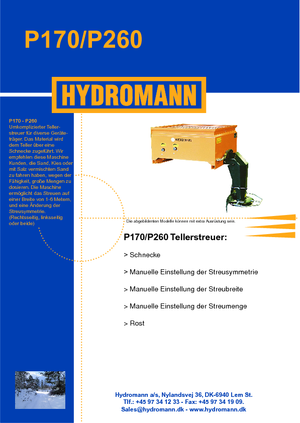 Монтирани разпределителни (разпръскващи) възли Hydromann P 260