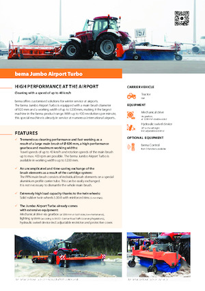 Монтирани машини за метене Bema bema Jumbo Airport Turbo