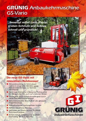 Монтирани машини за метене Grünig GS-Vario 2300 Jumbo