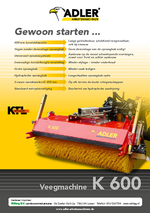 Монтирани машини за метене Adler K 600-210