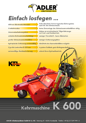 Монтирани машини за метене Adler K 600-210