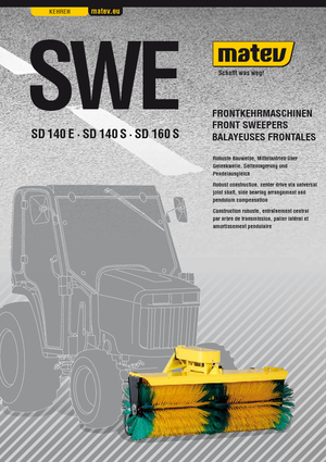 Монтирани машини за метене Matev SWE-SD 140 S