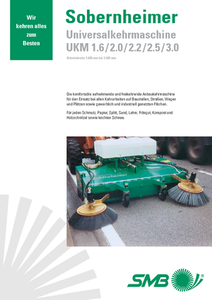 Монтирани машини за метене Sobernheimer UKM 3.0